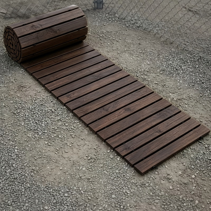 Roll-up Wooden Garden Walkway, Slip-resistant and Weather-resistant Outdoor Path, Suitable for Lawns, Terraces, Courtyards, and Flower Bed Edges - product image 9
