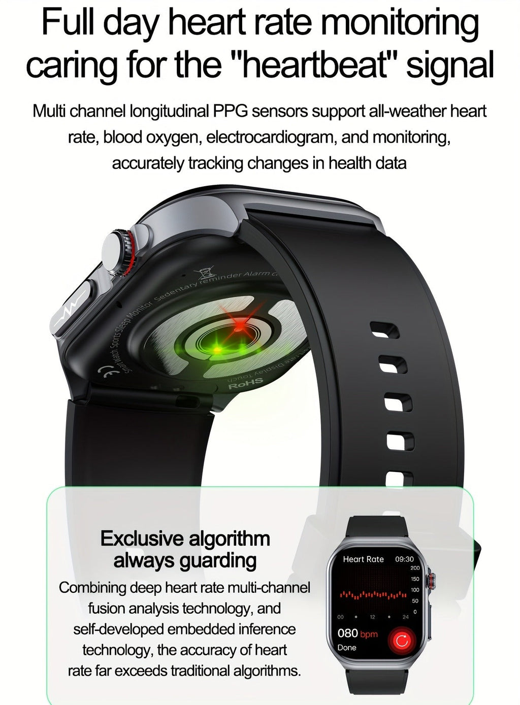 Smartwatch 2.04" Display – Bluetooth 5.3 Calling – 530mAh Battery – NFC – Multi-Sport Modes – Voice Assistant – Menstrual & Weather Forecast – SOS – Magnetic - product image 21