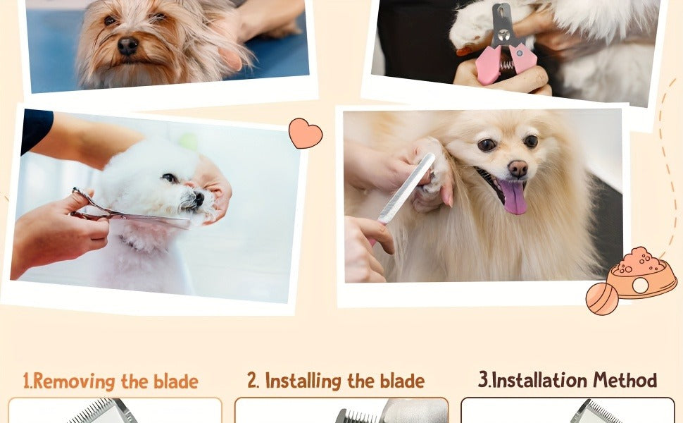 Pet Grooming Clippers Rechargeable with LED Display | Cordless Electric Dog Cat Hair Clipper, Detachable Blades 4 Guide Combs Low Noise, Professional Wireless - product image 25