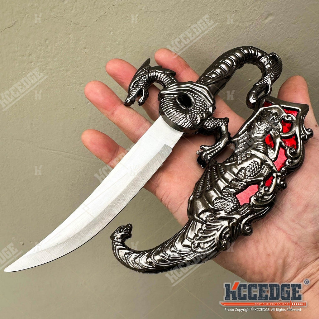 9" Dragon Cosplay Collectible Dagger, 440 Stainless Steel, Historical Replica for Display & Medieval Fair Props – Medieval Fantasy Fixed Blade Knife with - product image 20