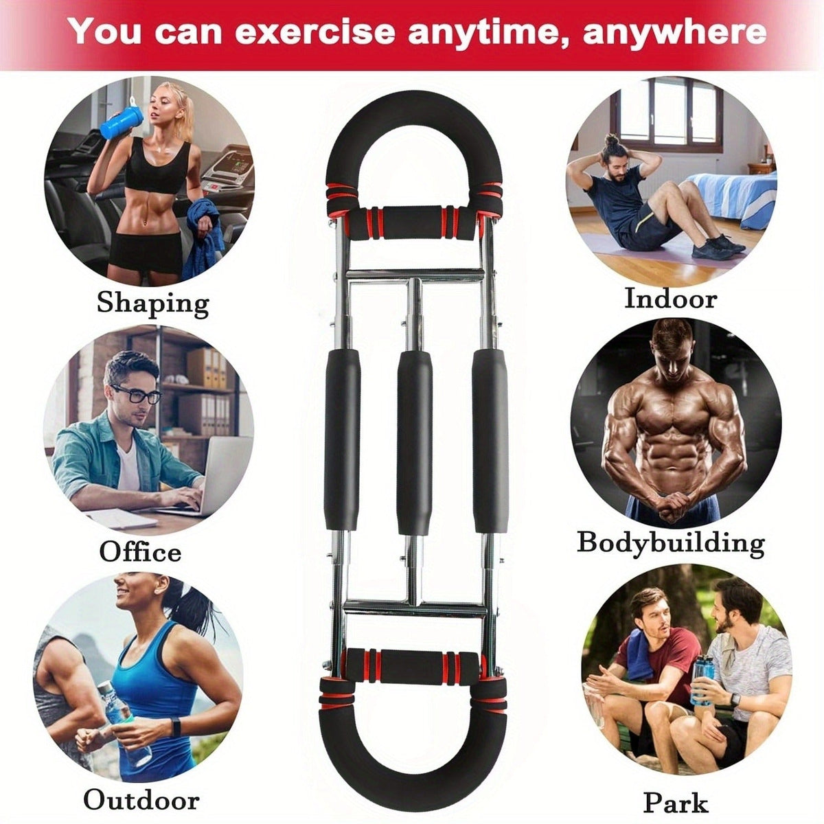 Adjustable Arm & Tricep Trainer – Spring Chest Expander Bar - product image 22