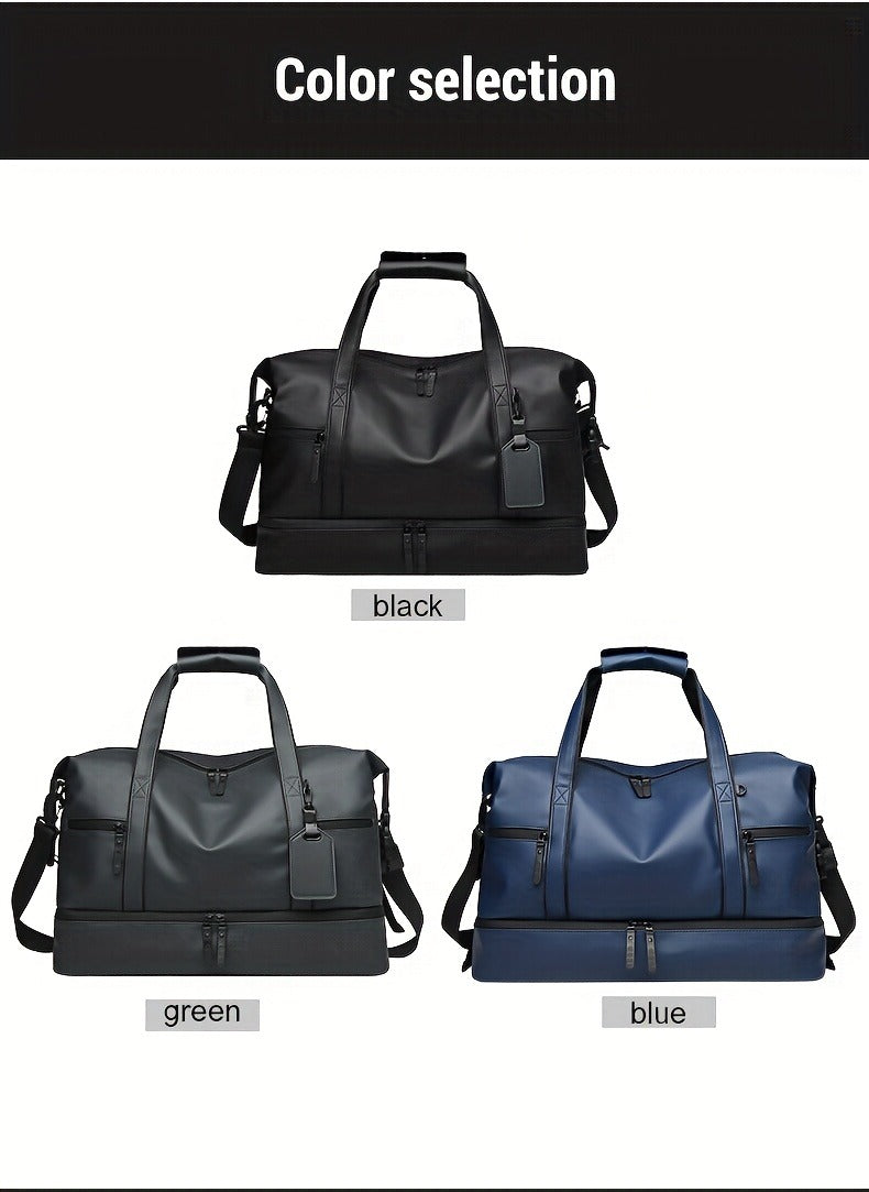 Lightweight Weekender Travel Bag for Workout, Daily Use, Carry-On & Overnight Trips, Available in Black, Blue & Gray – Gym Duffel Bag PU Collapsible Sports - product image 24