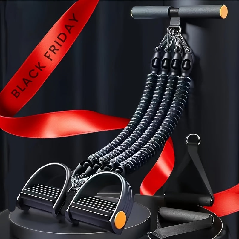 Resistance Band Set 6-in-1 Multifunctional Pedal Puller with Adjustable Tensioner for Body Stretching, Strength Training, Gym Workout & Fitness Exercise - product image