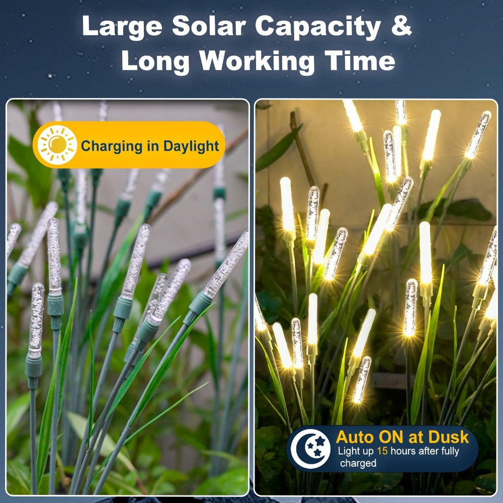 Solar Bubble Pathway Lights Outdoor 4 Pack – IP44 Waterproof Acrylic Reed Stake Lights Auto On/Off Dusk to Dawn | Warm White Solar Powered LED for Garden, Yard, Driveway, Walkway & - product image 5