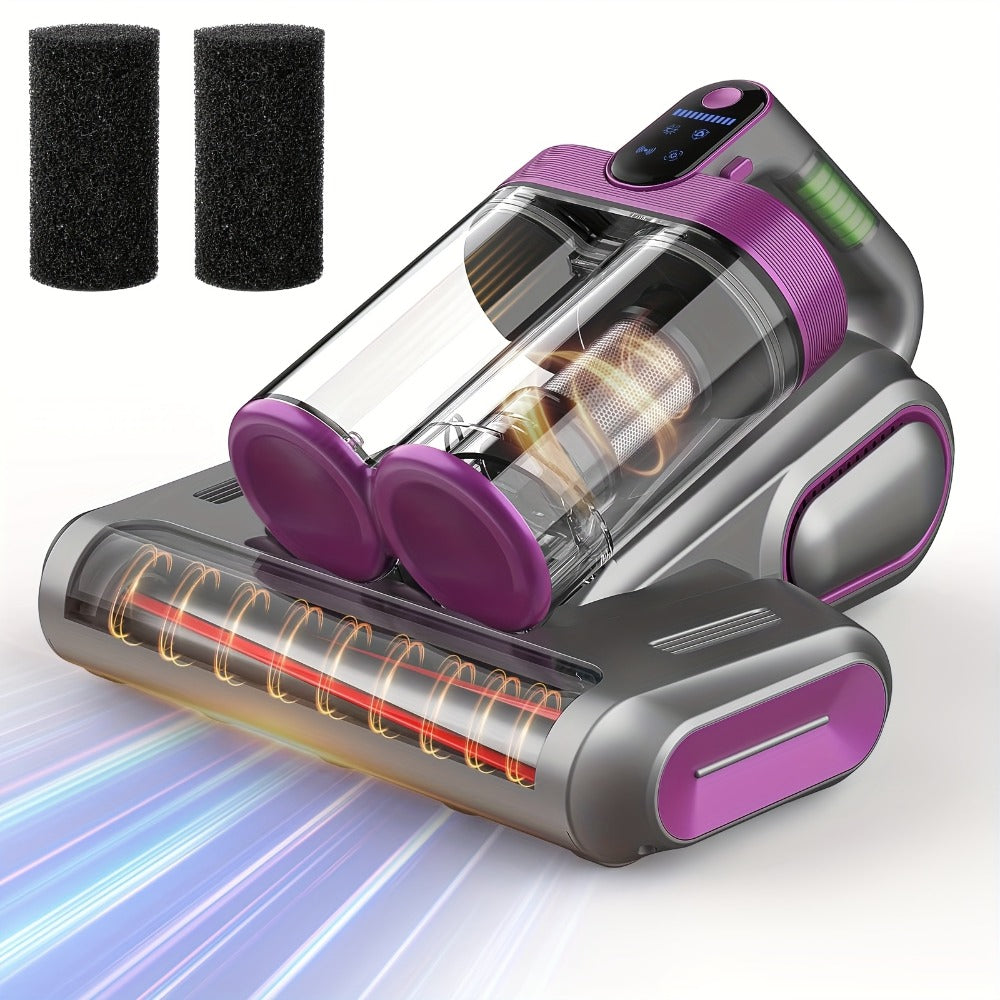 Mattress Vacuum Cleaner Handheld Bed Cleaner – 16KPa Strong Suction with UVC Light & Hot Air Heating, Deep Clean for Pillows, Sofa, Crib & Pet Hair, Double Cup Design, White or Pur - product image 5