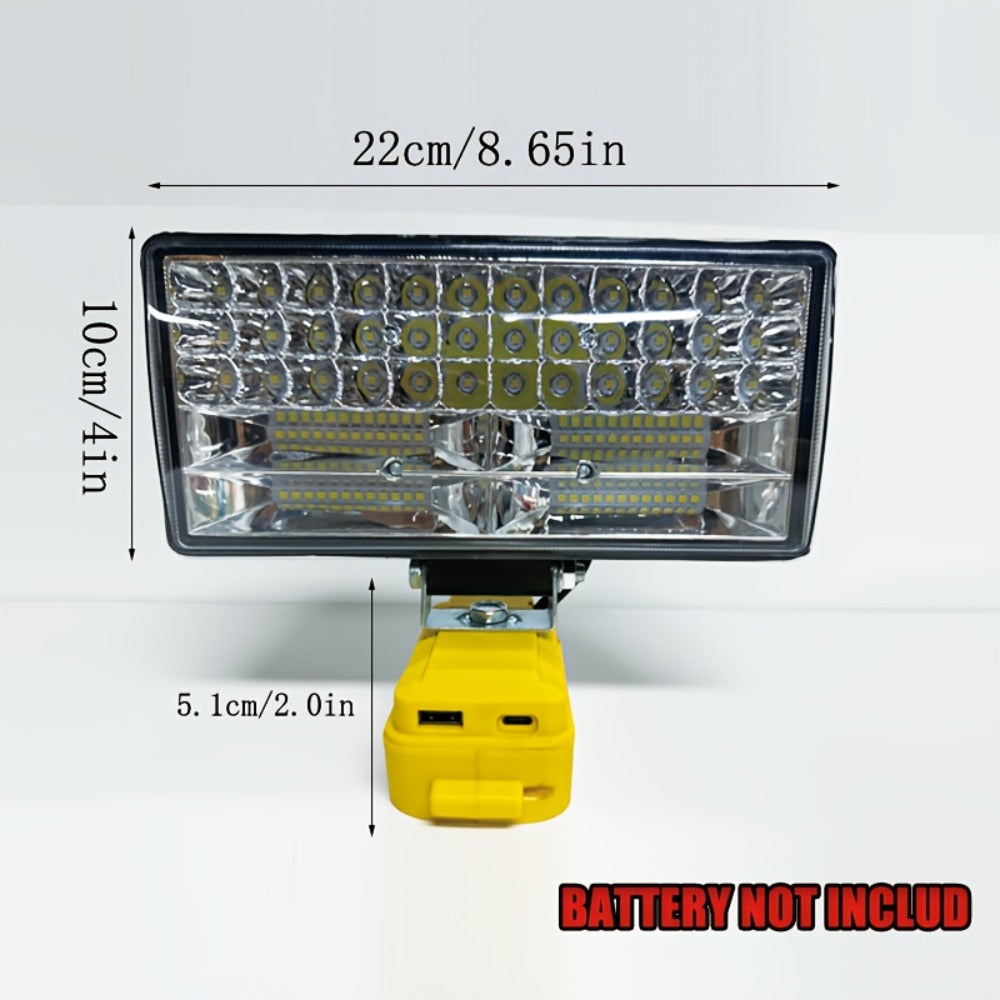 LED Work Light Compatible with DeWalt 20V Battery - 18W/84W Adjustable Floodlight, 4/8 Inch Portable Jobsite Light with USB & Type-C Ports, Angle Adjustable for Camping Automotive  - product image 15