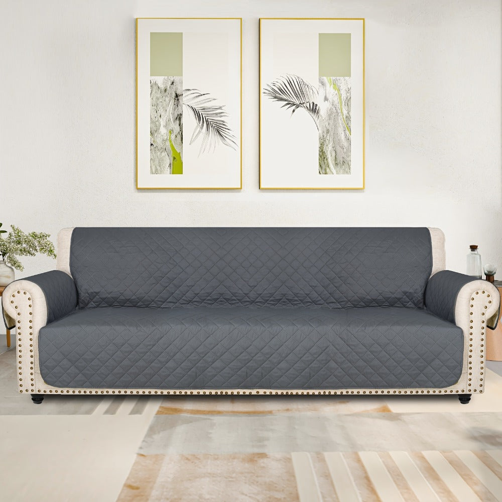 Sofa Slipcover 5-Layer Quilted Thick Sofa Cover Protector Elastic Strap Non-Slip Washable Pet Friendly Universal Fit 3 4 Seater Couch Cover for Living Room - 10 Colors - product image 24