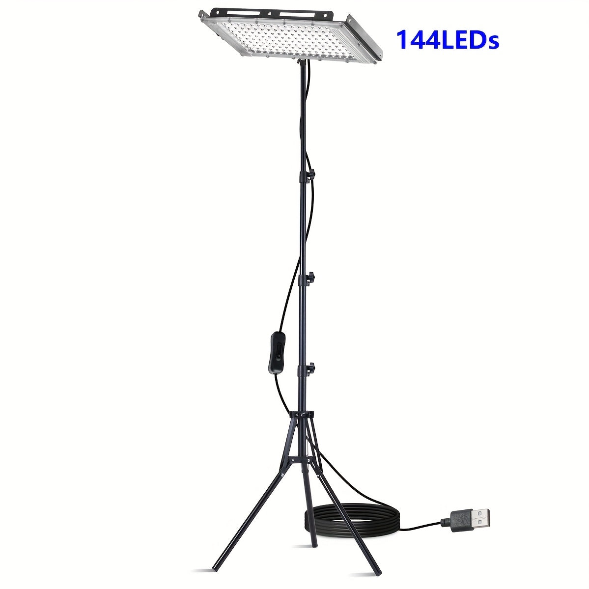 LED Work Light USB Powered 6000K Super Bright – Adjustable Height & Angle Bracket Lamp for Construction Site, Workshop, Office, Barn & Market – 50, 96 or 144 LEDs DC 5V Portable Jo - product image 13