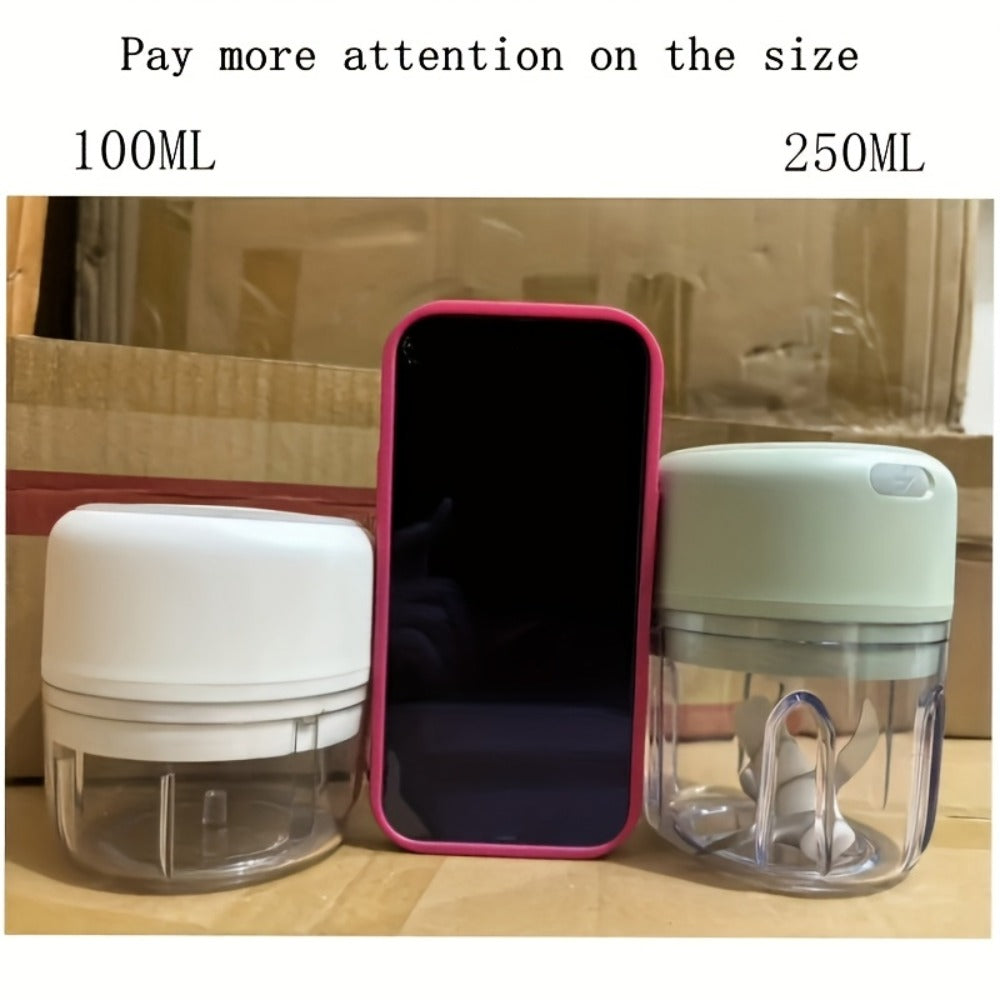 Electric Food Chopper Mini Garlic Crusher USB Rechargeable Meat Grinder 3.38oz 8.45oz Portable Wireless Kitchen Tool - product image 6