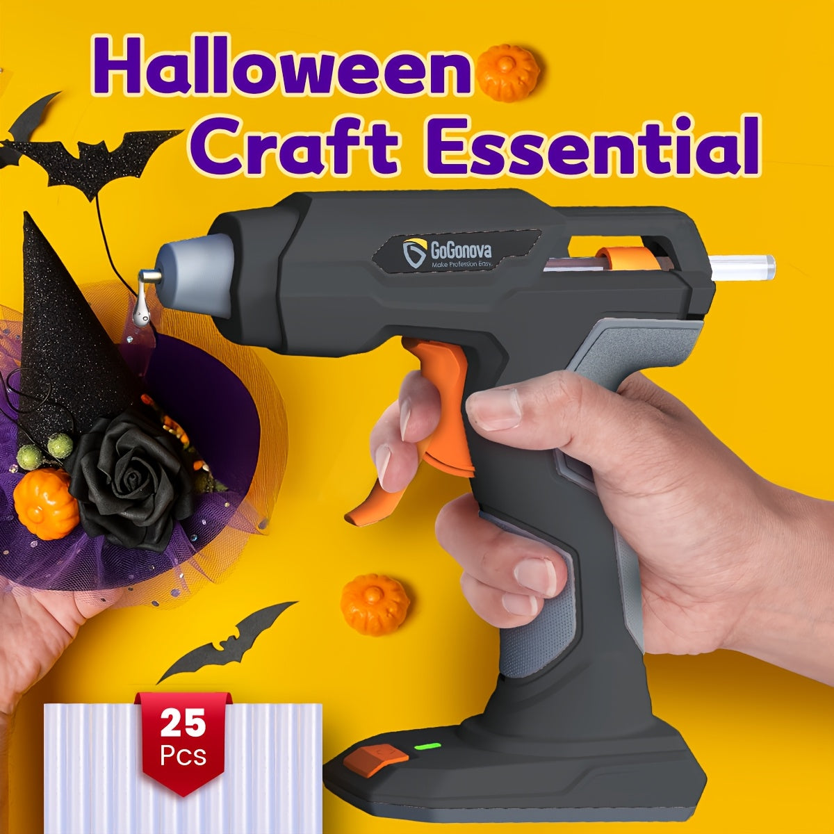 Cordless Hot Glue Gun, An Ideal Christmas Gift, Gogonova Glue Gun 20s Fast Heating, Anti-Drip, Safety Protection Design, USB Rechargeable, Perfect for DIY - product image 11
