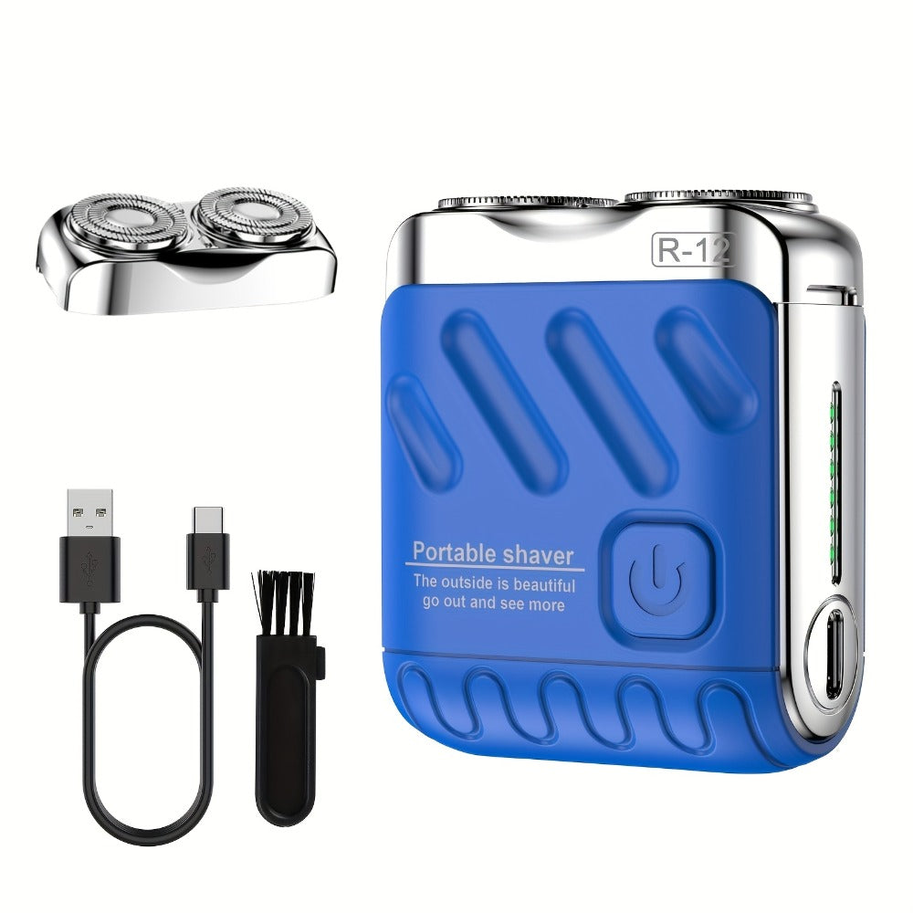 Electric Shaver for Men Magnetic Dual Blade Heads 2-Speed USB Rechargeable Mini Portable Razor Compact Travel Grooming Tool Multiple Colors Waterproof Version Available Orange Blac - product image 5