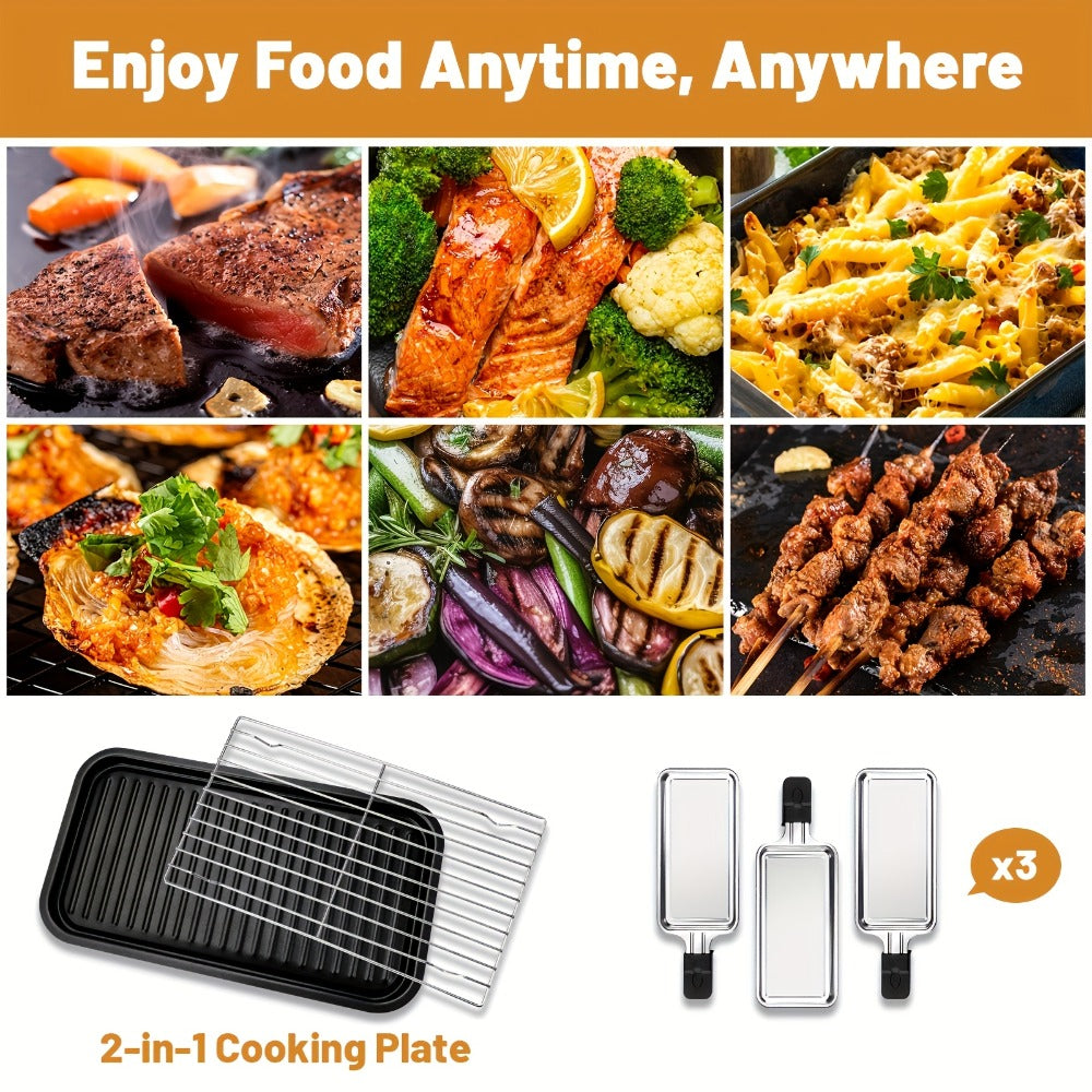 Electric Grill 2-in-1 Indoor BBQ & Frying Pan – 1500W Temperature Control, Non-Stick Detachable Cooking Board, Portable Electric Grill for Meat, Dishwasher Safe, Christmas Gift Ide - product image 14