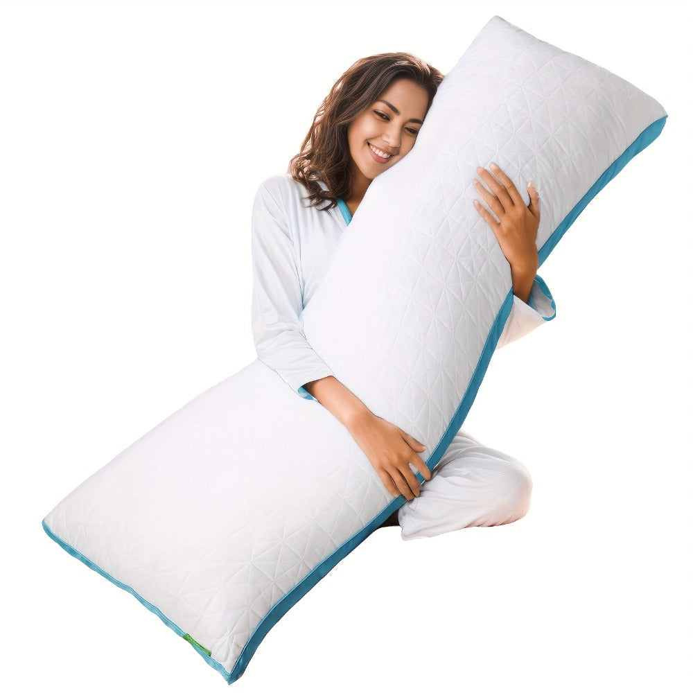 Body Pillow for Adults Full Body Pillow Firm Long Sleeping Pillow for Back Stomach Side Sleeper Bed Pillow Support Pregnancy Pillow Grey Pink - product image