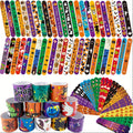 54/100PCS Halloween Party Favors for Boys & Girls, Spooky Treat Bag Stuffers, Classroom Goodie Gifts, Halloween Toy Accessories | Halloween Slap Bracelets Bulk for Kids