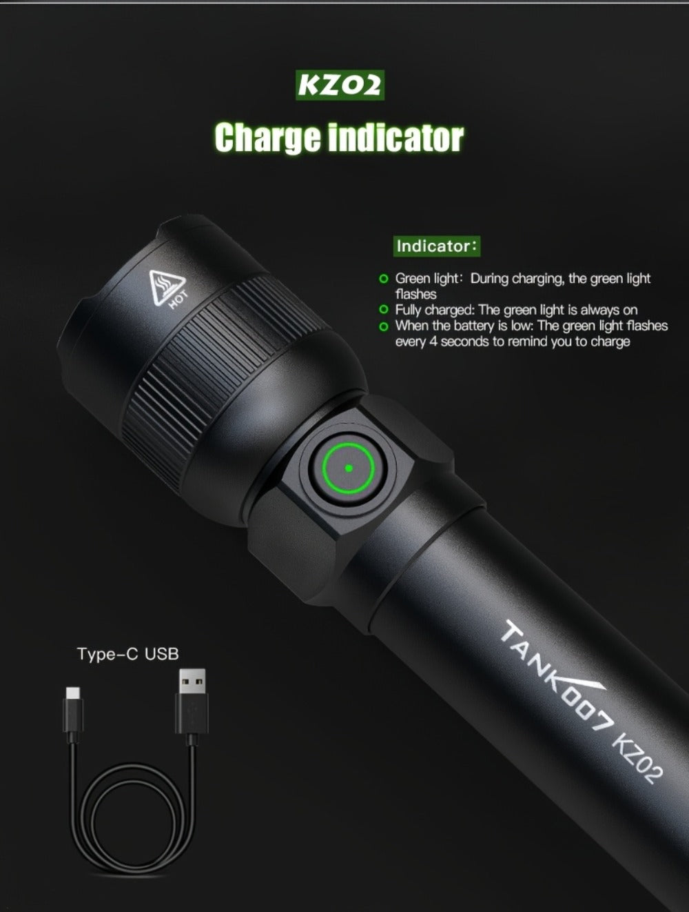 Mini LED Flashlight 18650 Rechargeable Battery | Adjustable Focus & Brightness Zoomable Compact Torch | Textured Grip for Camping Fishing Hiking Outdoor Adventures & Emergency - product image 12