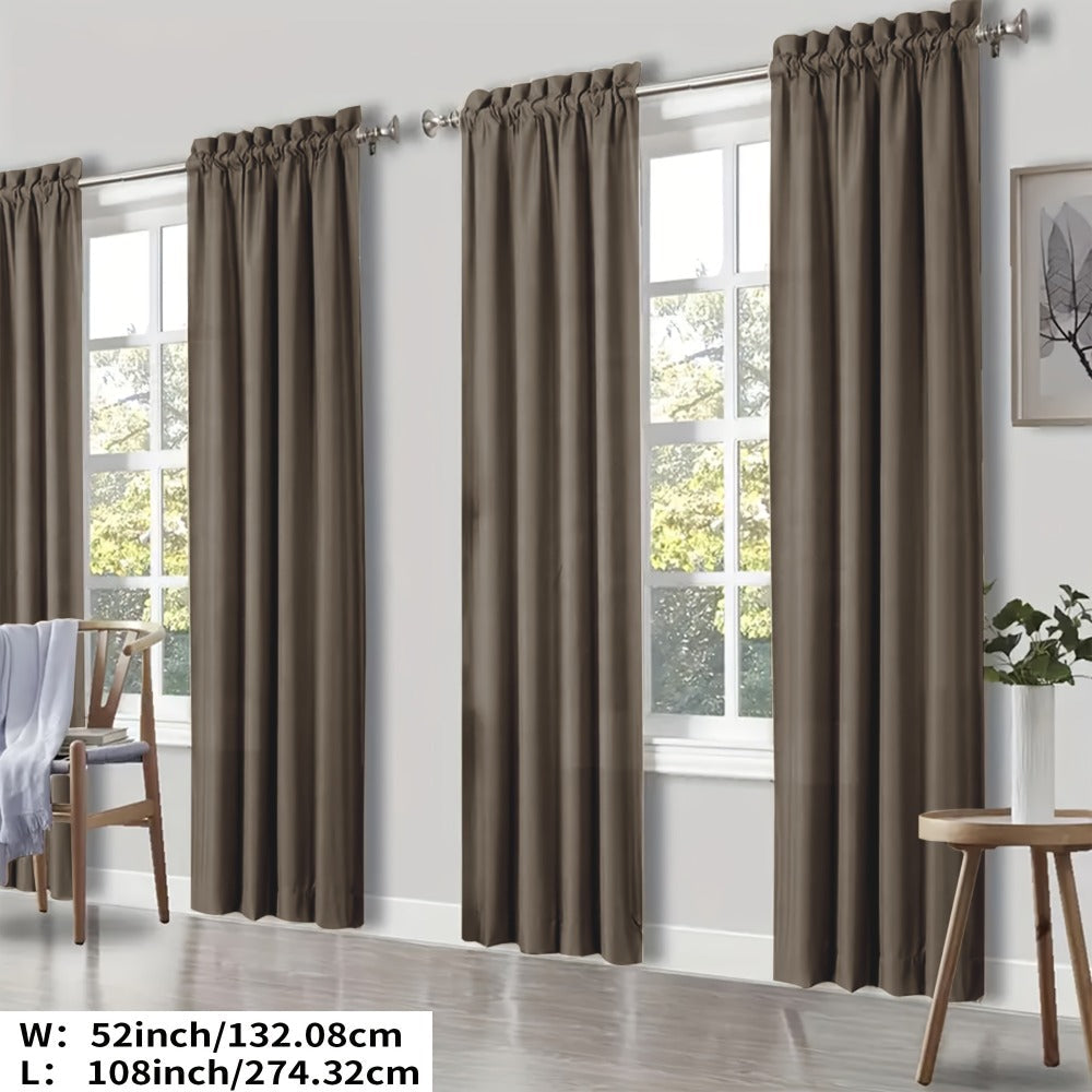 Blackout Curtains 4 Panels Thermal Insulated Room Darkening Drapes – Rod Pocket, Energy Saving, Solid Color for Bedroom & Living Room, 7 Colors & Multiple Sizes - product image 9