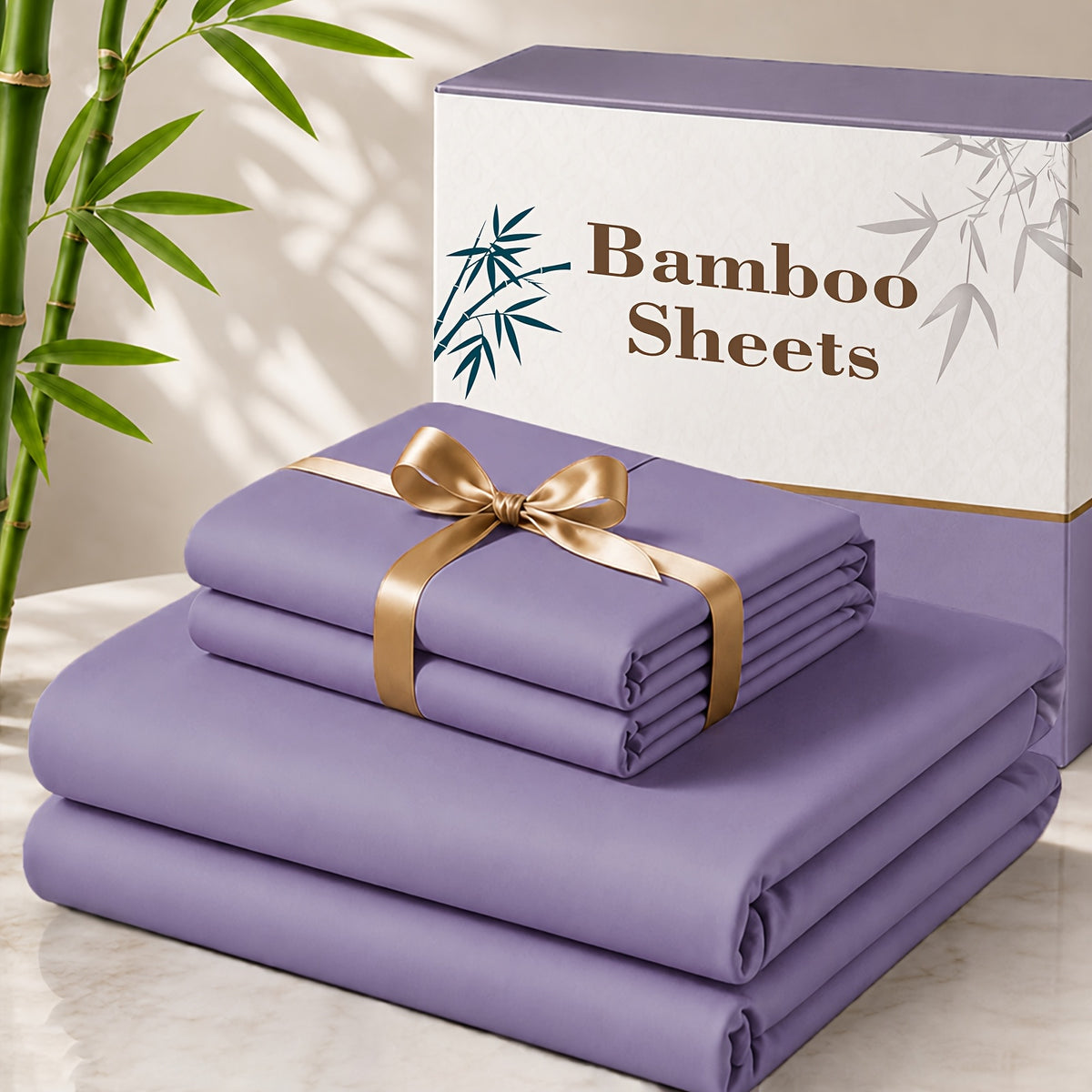4 pcs Cooling Bamboo Bed Sheet Set, 3000 TC Extra Deep Pocket 20 Inch Bed Sheet, Children Luxury Soft Hotel & Cooling Sheet Set for Hot Sleepers, Wrinkle and - product image 9
