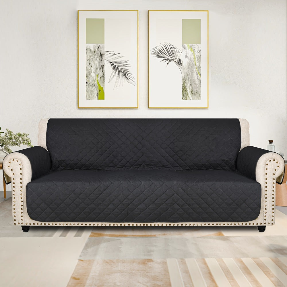 Sofa Slipcover 5-Layer Quilted Thick Sofa Cover Protector Elastic Strap Non-Slip Washable Pet Friendly Universal Fit 3 4 Seater Couch Cover for Living Room - 10 Colors - product image 15