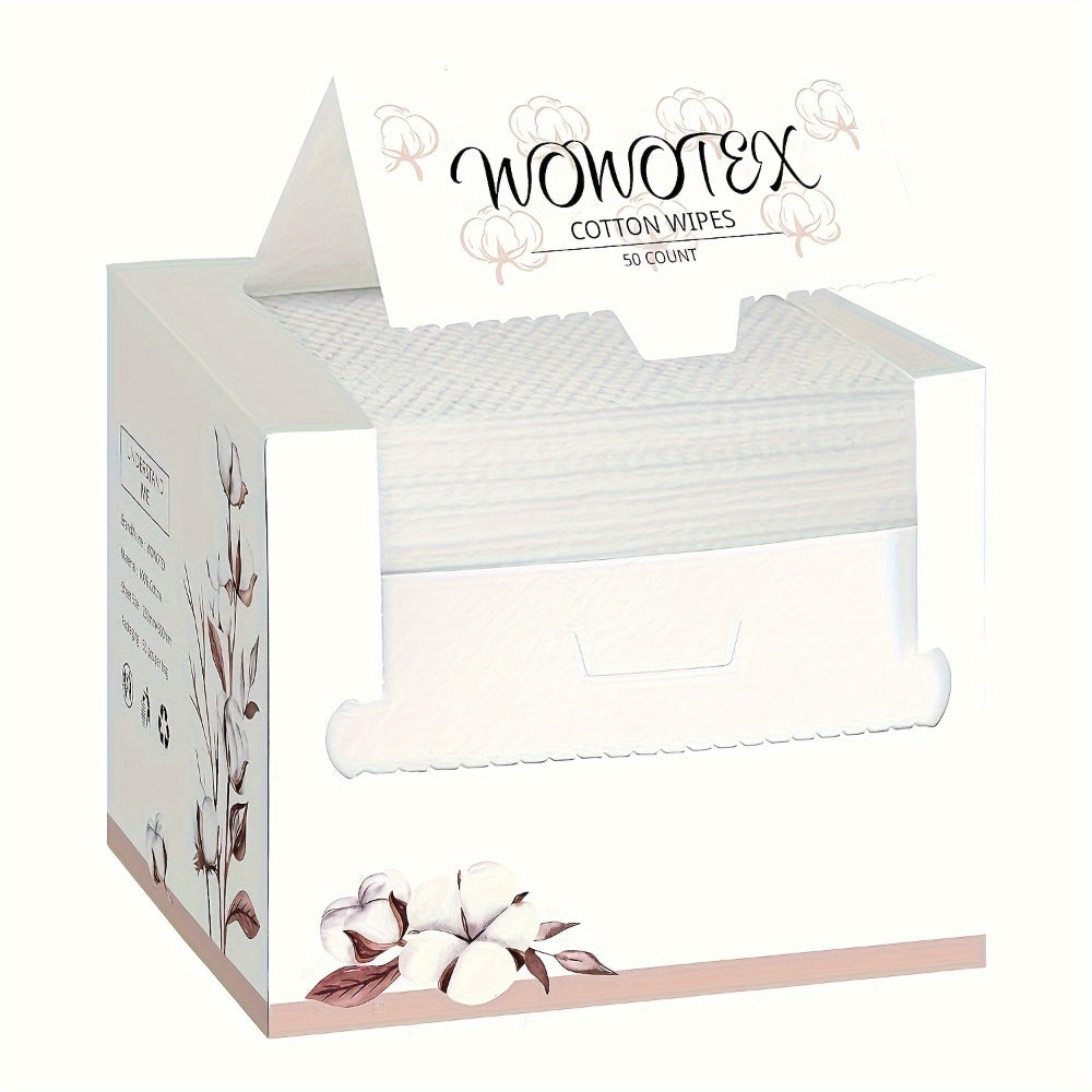 Disposable Cotton Face Towels 100% Pure Extra Thick Soft 10x12 Inch One Time Use Cleansing Towel for Sensitive Skin Baby Care Face Drying 50 100 200 Count - product image