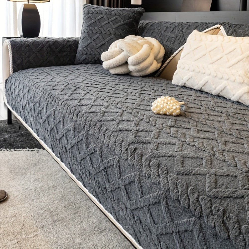 Plush Sofa Cover Couch Cover | Anti-Slip Pet Dog Friendly Velvet Sofa Mat, Single Two Three Four Seat, Backrest Armrest Pillow Cover, Living Room Bedroom Decor - product image 39