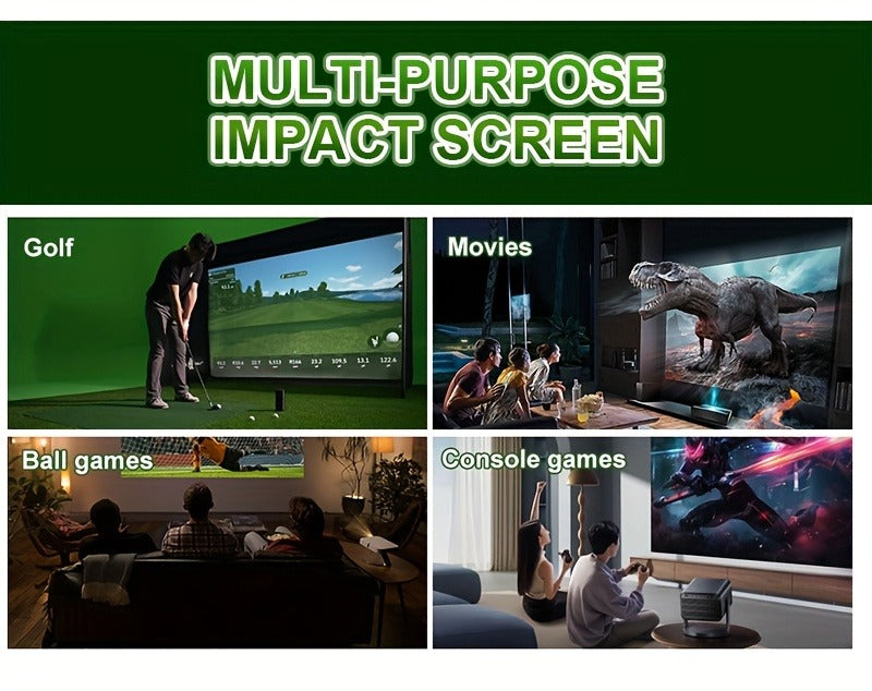 Ultra-Quiet 3D Golf Simulator Projector Screen, Wear-Resistant, Indoor Golf Training, 3 Sizes | Golf Impact Screen 4K UHD - product image 24