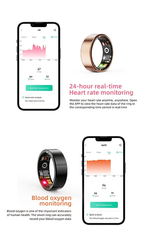 IP68 Waterproof Health Monitor – Smart Ring Fitness Tracker - product image 24