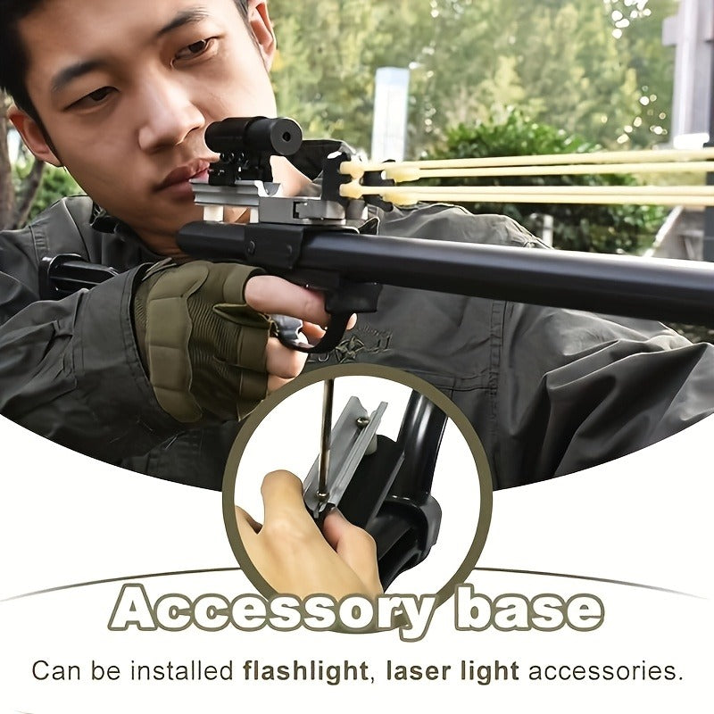 Telescopic Tactical Slingshot | Adjustable Length for Hunting Fishing Outdoor | Heavy-Duty Metal Long Pole Hunting Slingshot with Shoulder Stock for Adults - product image 20