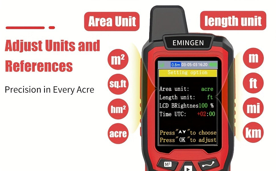 Handheld GPS Land Surveying Equipment | ZL180 | High-Precision 2.4" LCD Area Measuring Tool for Farmland, Forest, Ranch & Mining - product image 20