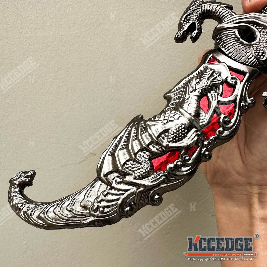 9" Dragon Cosplay Collectible Dagger, 440 Stainless Steel, Historical Replica for Display & Medieval Fair Props – Medieval Fantasy Fixed Blade Knife with - product image 21