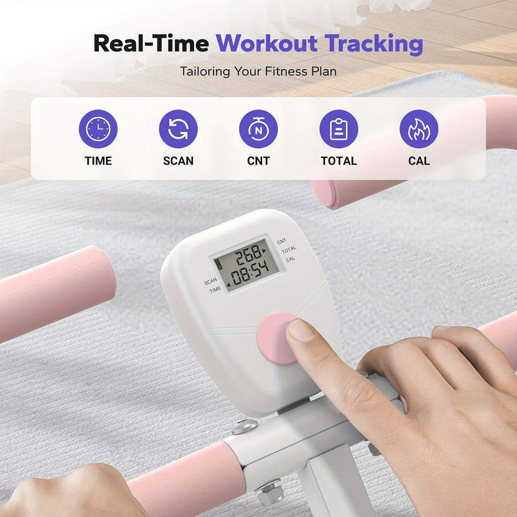 Collapsible Glute Trainer with LCD Display, 3 Resistance Bands, 350 lbs Capacity, Home Gym Leg & Back Workout – Rowing Machine 2-in-1 Squat & Row - product image 22