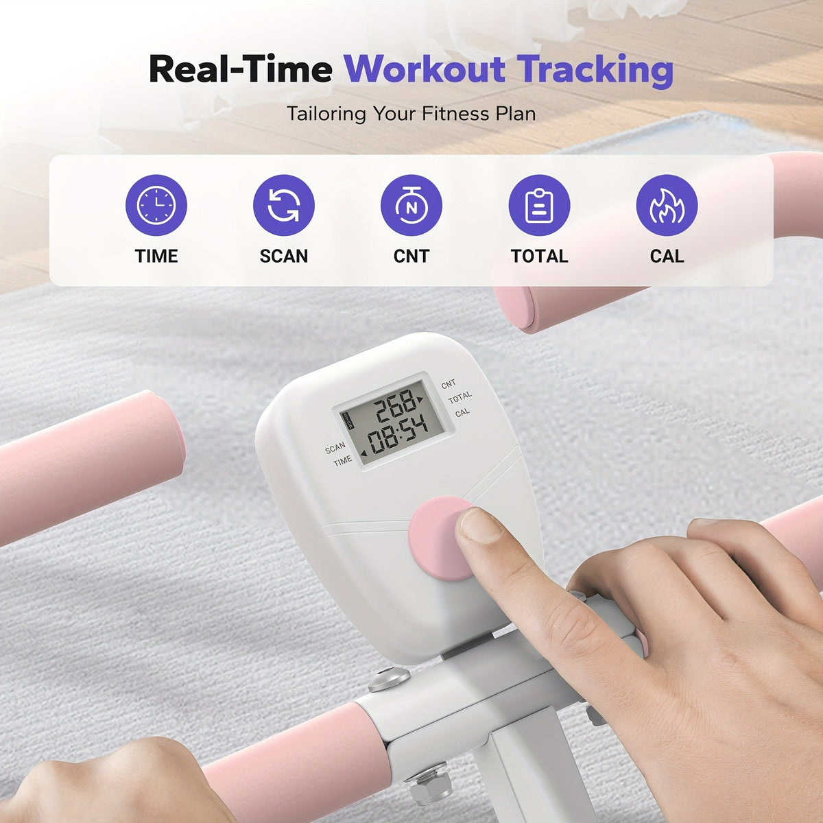 Collapsible Glute Trainer with LCD Display, 3 Resistance Bands, 350 lbs Capacity, Home Gym Leg & Back Workout – Rowing Machine 2-in-1 Squat & Row - product image 22