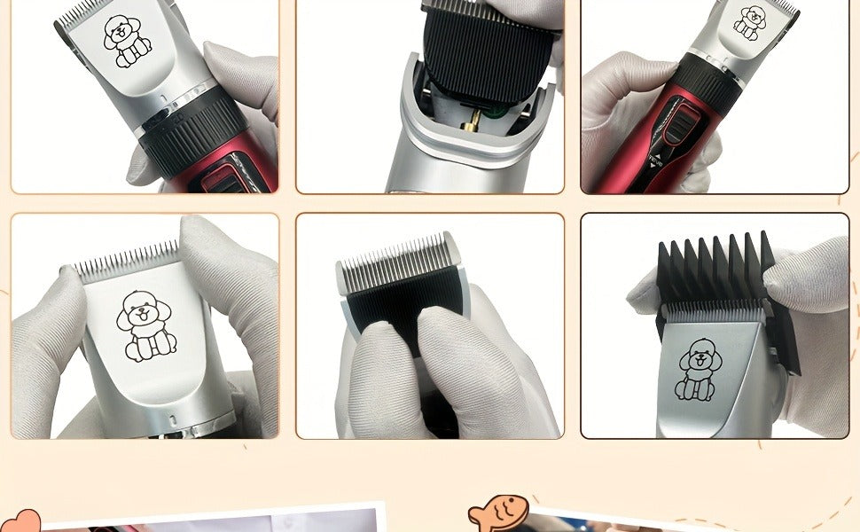 Pet Grooming Clippers Rechargeable with LED Display | Cordless Electric Dog Cat Hair Clipper, Detachable Blades 4 Guide Combs Low Noise, Professional Wireless - product image 26