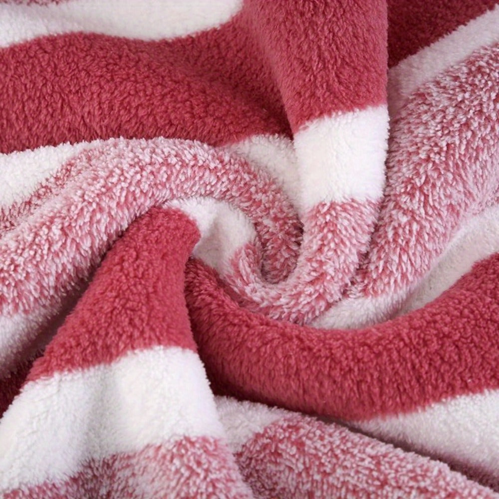 Striped Bath Towel Set 1 or 4 Pack 346GSM - 100% Polyester Super Soft Skin Friendly Absorbent Quick Dry | 70x140cm 27.6x55.1in | Green Gray Red Multi-Color | Home Bathroom Beach Es - product image 27