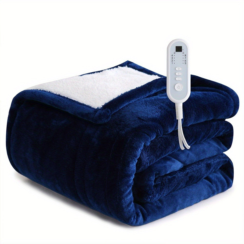 Electric Blanket with Temperature Control and Timer – Extra Large Flannel Heated Blanket, 8 Levels 10-Hour Auto-Off, Machine Washable, PTC+NTC Overheat Protection, Throw Twin Full  - product image 14
