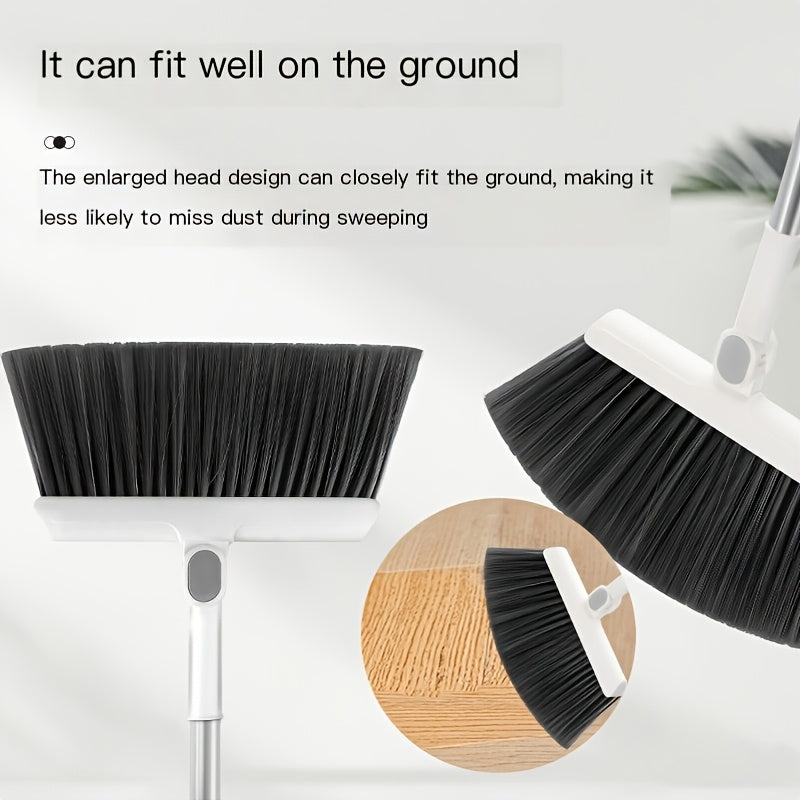 4In1/3In1/2In1 Upright Broom and Dustpan Combo, Long Handle Floor Sweeping Brush Set with Comb Teeth Dustpan, Garbage Bag Holder, Indoor Outdoor Cleaning Kit - product image 4