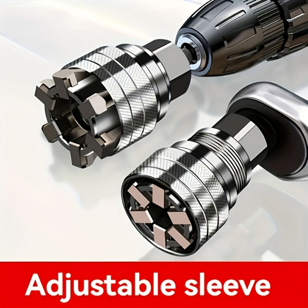 Universal Socket Wrench Adapter 10-19mm - Adjustable Hex Nut & Bolt Socket, Fits 3/8" Drive Ratchet, Torque Wrench & Electric Drill, All-in-One Socket Tool for Home & Professional  - product image