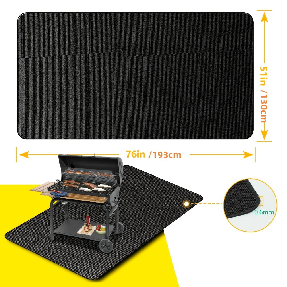 Grill Mat Fire Resistant BBQ Pad – Oversized Under Grill Mat 2000°F Heat Resistant, Waterproof Oil-Resistant Deck Protector for Outdoor Grilling, Fireplace & Fire Pit – 60x48, 72x3 - product image 5
