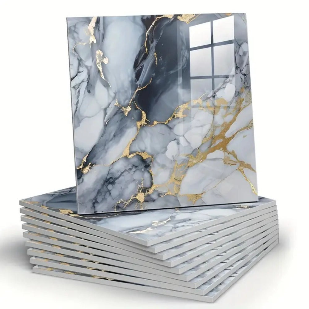 Self-Adhesive PVC Marble Tile Stickers 20pcs 30x30cm Waterproof Wall Panels for Bathroom Kitchen Living Room Backsplash Decor - product image 17