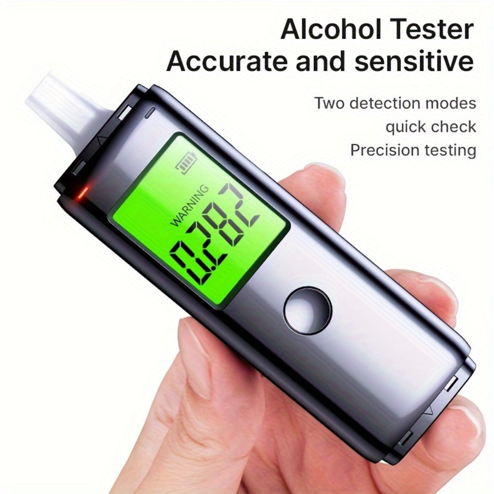 Breathalyzer Alcohol Tester 2-in-1 Rechargeable Dual Mode Blow Activated Digital BAC Tester for Personal Use Drunk Driving Prevention Portable Alcohol Meter - product image