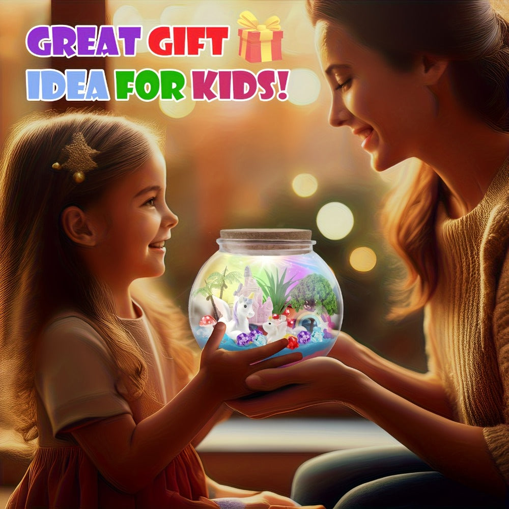 Build Your Own Magic Garden with 13-Color LED Night Light & Remote, Arts Crafts STEM Toy Kids Ages 6+, Birthday Christmas Gift Girls – DIY Unicorn Terrarium - product image 17