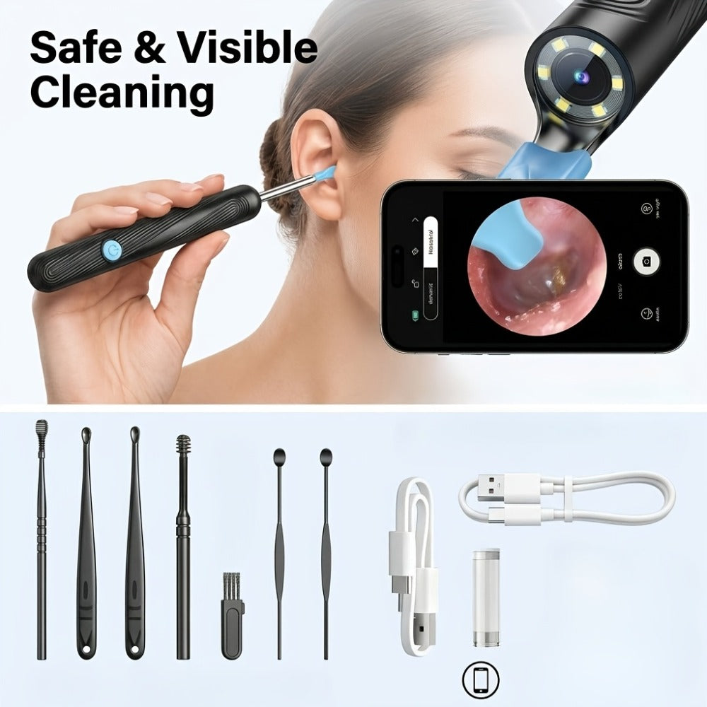 Upgraded 1080P Ear Wax Removal Tool with Camera & Storage Case – LED Light, iOS & Android Compatible, Complete Ear Cleaning Kit, Holiday & Birthday Gift for Whole Family - product image 4