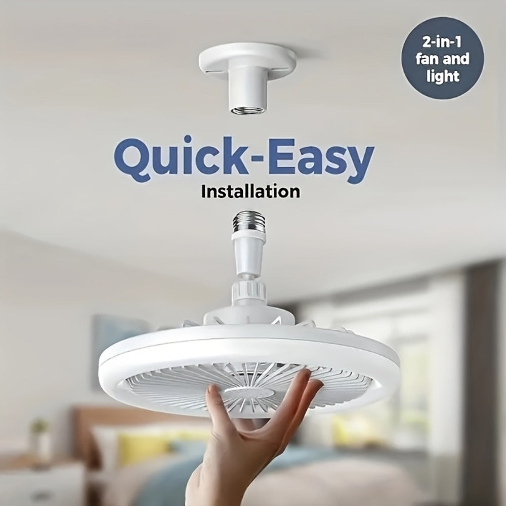 Ceiling Fan Light with Remote Control, Dimmable LED 3000-6500K, 3-Speed Fan, E26 Base, 360° Adjustable Universal Joint, Timed Night Light, Room Decor White & Gray - product image 9