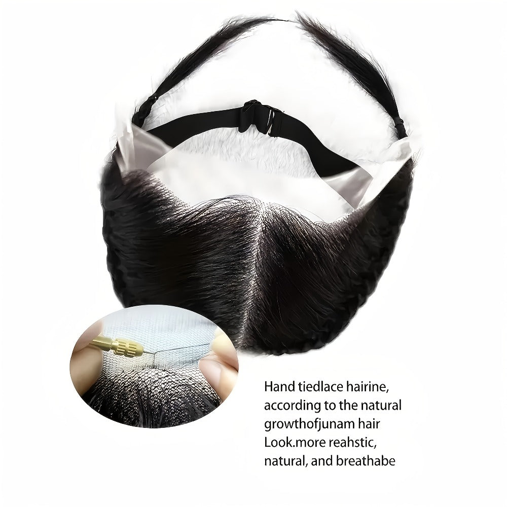 Lace Frontal Hairline Patch Human Hair 13x4 Clip-Free Natural Black 1B Straight Breathable Seamless Fusion | Thinning Hairline Cover Scalp Patch All Skin Tones - product image 8