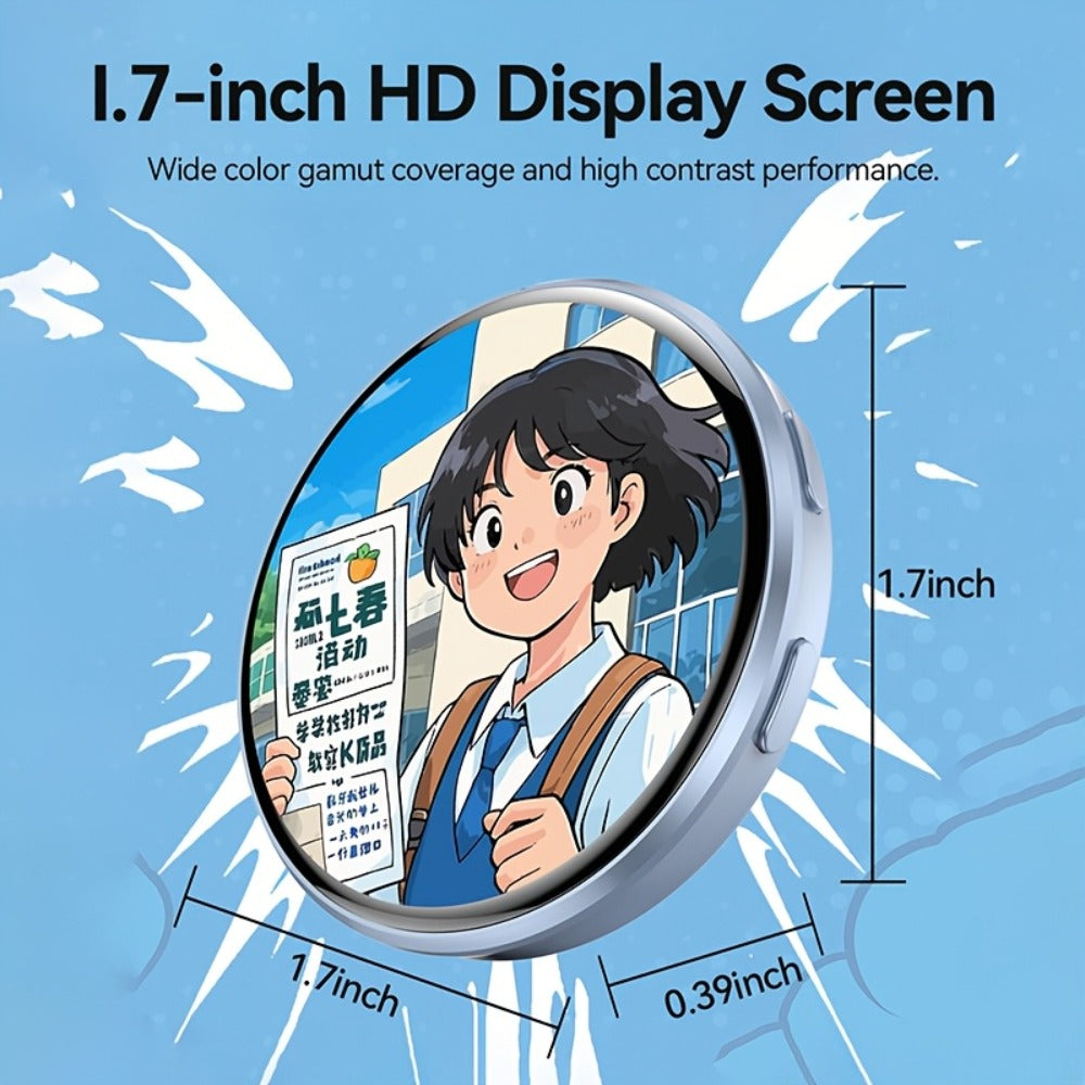 Electronic Anime Badge with Display Screen – Dynamic Touch, High Frame Rate, 600mAh Battery, Bluetooth 6.0 & USB Magnetic Charging – Black White Purple - product image 10