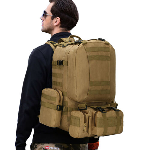 Tactical Backpack 60L MOLLE Military Bag with 3 Detachable Pouches for Camping & Outdoor Adventures - product image 3