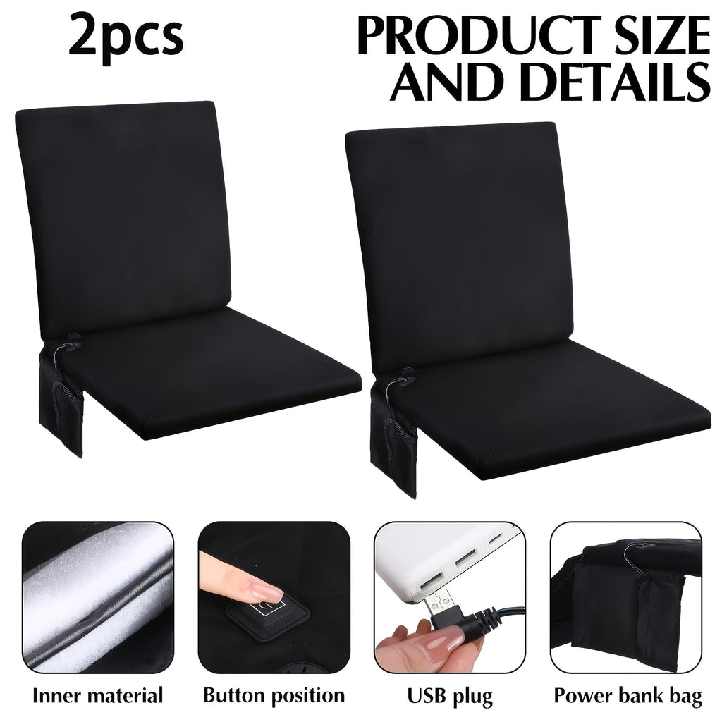 USB Heated Seat Cushion Foldable Heating Pad with 3 Adjustable Heat Modes – Travel-friendly Electric Warming Cushion for Stadium, Camping, Office & Outdoor - product image 5