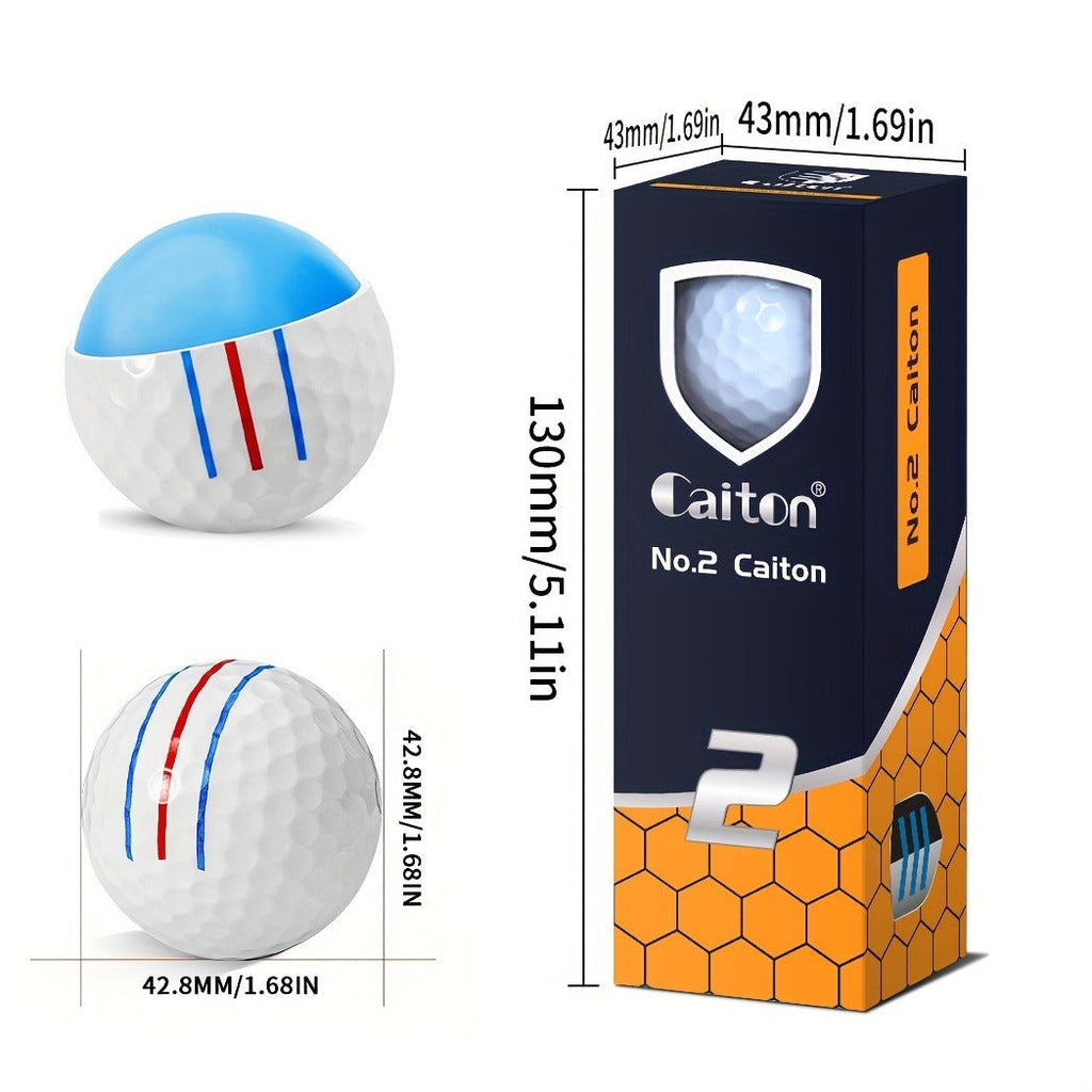 Golf Balls 6pcs Long Distance High Speed with 360-Degree Aiming Line Add 40+ Yards Distance Sturdy Performance Golf Ball Set for Men Women Beginners Advanced - product image 2