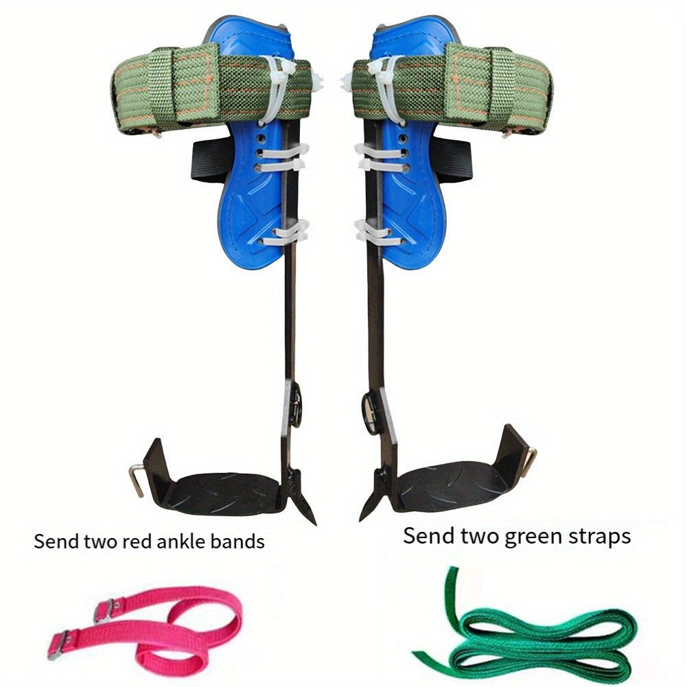Tree Climbing Spikes Gear Set with Ankle Straps Travel-friendly Climbing Tools for Tree Maintenance Fruit Harvesting Hunting Observation Outdoor Work