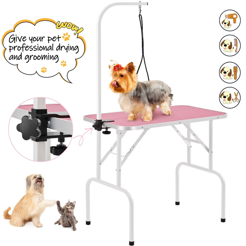 Non-Slip Waterproof Surface, Folding Legs, Sturdy Metal Frame, Professional Dog Cat Beauty Trimming Table for Home & Salon | Pet Grooming Table Collapsible - product image 8