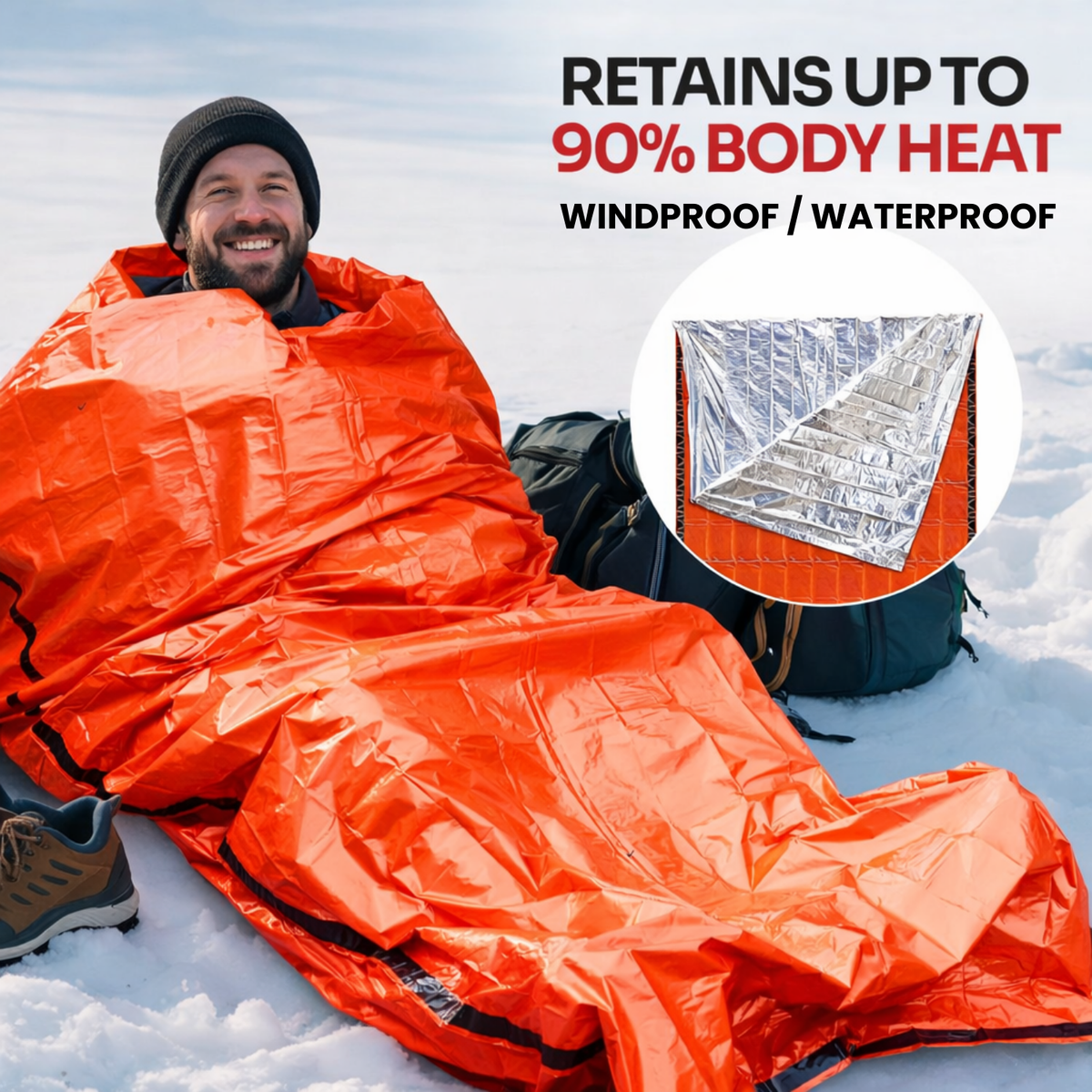 Emergency Bivy Sleeping Bag | Thermal Mylar Survival Sack